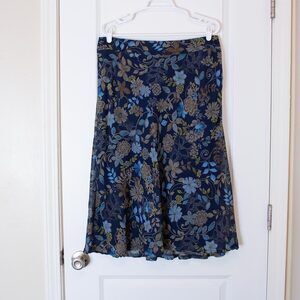 Botanical Fairy Floral Forest Skirt Midi Vtg 14 Lined Covington | Soft Autumn